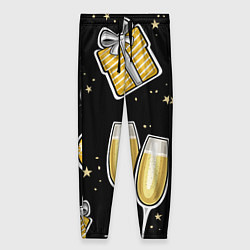 Брюки женские Новогодний вайб, цвет: 3D-принт