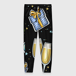 Брюки женские Новогодний вайб, цвет: 3D-принт