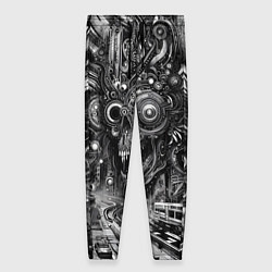 Брюки женские Cyber urban skull - ai art fantasy, цвет: 3D-принт