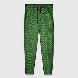 Женские брюки Змеиная зеленая кожа