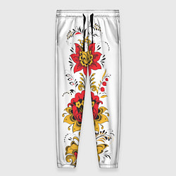 Женские брюки Хохлома: цветы
