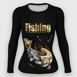 Рашгард женский Gold Fishing, цвет: 3D-принт