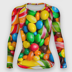 Рашгард женский Сладкие конфетки, цвет: 3D-принт