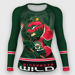 Рашгард женский Minnesota Wild, цвет: 3D-принт