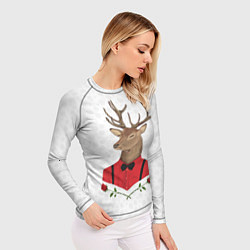 Рашгард женский Christmas Deer, цвет: 3D-принт — фото 2