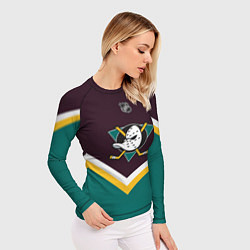 Рашгард женский NHL: Anaheim Ducks, цвет: 3D-принт — фото 2