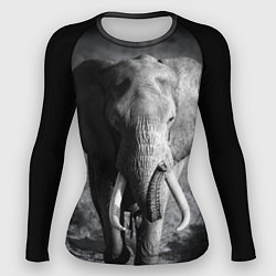Рашгард женский Бегущий слон, цвет: 3D-принт