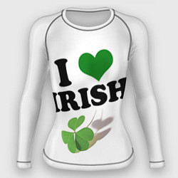 Рашгард женский Ireland, I love Irish, цвет: 3D-принт