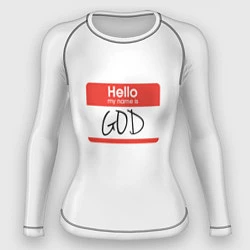 Женский рашгард Hello: my name is God