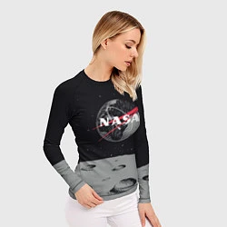 Рашгард женский NASA: Moon, цвет: 3D-принт — фото 2