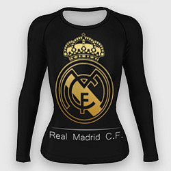 Рашгард женский FC Real Madrid: Gold Edition, цвет: 3D-принт
