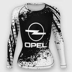 Рашгард женский Opel: Black Spray, цвет: 3D-принт