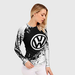 Рашгард женский Volkswagen: Black Spray, цвет: 3D-принт — фото 2