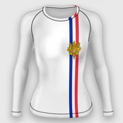 Рашгард женский Франция: лента с гербом, цвет: 3D-принт