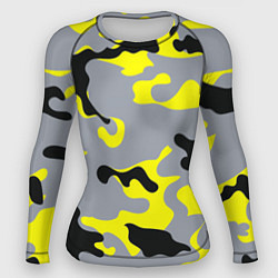 Женский рашгард Yellow & Grey Camouflage