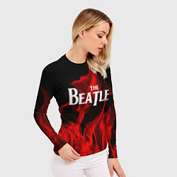 Рашгард женский The Beatles: Red Flame, цвет: 3D-принт — фото 2
