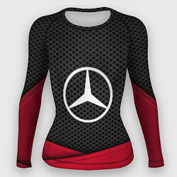 Рашгард женский Mercedes Benz: Grey Carbon, цвет: 3D-принт