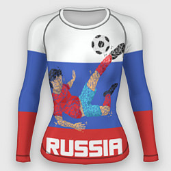 Рашгард женский Russia Footballer, цвет: 3D-принт