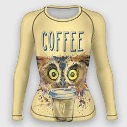 Женский рашгард Owls like coffee