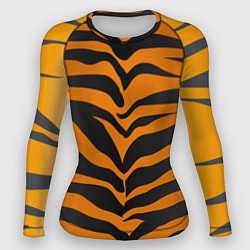 Рашгард женский Шкура тигра, цвет: 3D-принт