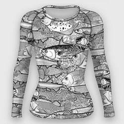 Женский рашгард Рыбы графика