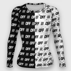 Рашгард женский Off-White: Black & White, цвет: 3D-принт