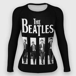 Рашгард женский The Beatles: Black Side, цвет: 3D-принт