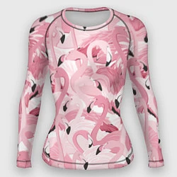 Рашгард женский Розовый фламинго, цвет: 3D-принт