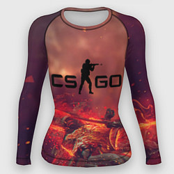 Рашгард женский CS GO logo abstract style, цвет: 3D-принт