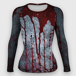 Женский рашгард Кровь на металле текстура