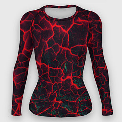 Женский рашгард Молнии красные абстрактные