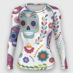 Рашгард женский Мексиканские мотивы, цвет: 3D-принт