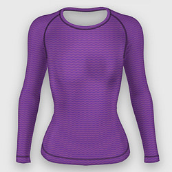 Рашгард женский Фиолетовая волна, цвет: 3D-принт
