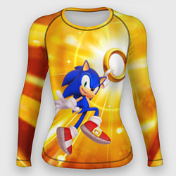 Рашгард женский Sonic, цвет: 3D-принт
