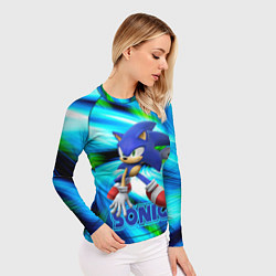 Рашгард женский Sonic, цвет: 3D-принт — фото 2