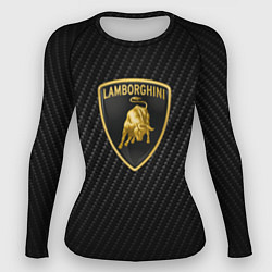 Женский рашгард Lamborghini logo n carbone