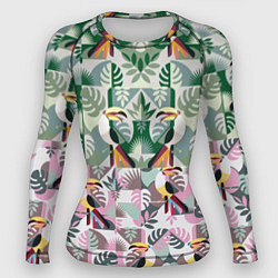 Рашгард женский Туканы, цвет: 3D-принт
