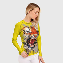 Рашгард женский Оскал тигра, цвет: 3D-принт — фото 2