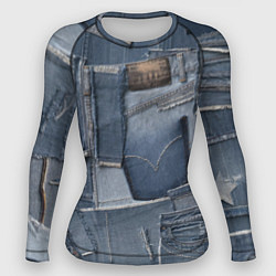 Рашгард женский Jeans life, цвет: 3D-принт