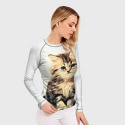 Рашгард женский Котёнок, цвет: 3D-принт — фото 2