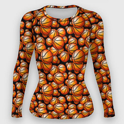 Рашгард женский Баскетбольные Мячи, цвет: 3D-принт
