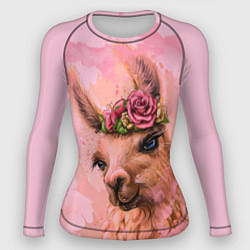 Женский рашгард Лама с цветами