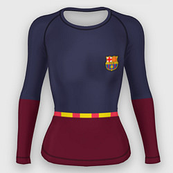 Рашгард женский FC Barcelona Flag and team Logo 202122, цвет: 3D-принт