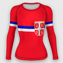 Рашгард женский Сборная Сербии, цвет: 3D-принт