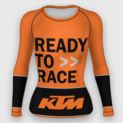 Рашгард женский KTM READY TO RACE Z, цвет: 3D-принт
