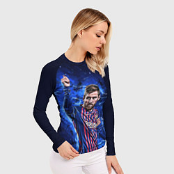 Рашгард женский Lionel Messi Barcelona 10, цвет: 3D-принт — фото 2