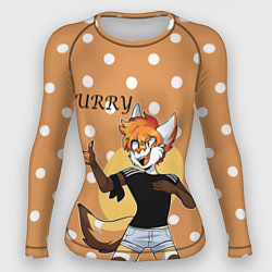 Рашгард женский Furry fox guy, цвет: 3D-принт