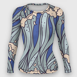 Рашгард женский Волна, цвет: 3D-принт