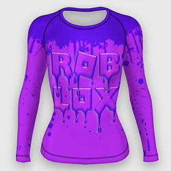 Рашгард женский ROBLOX ФИОЛЕТОВЫЕ ПОДТЕКИ, цвет: 3D-принт