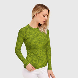 Рашгард женский Зеленый мраморный узор, цвет: 3D-принт — фото 2